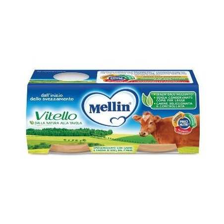 MELLIN OMOGENEIZZATO VITELLO 4 PEZZI X 80 G