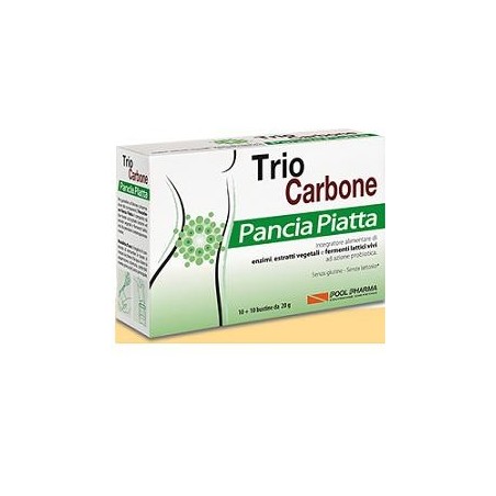 TRIOCARBONE PANCIA PIATTA 10 + 10 BUSTINE