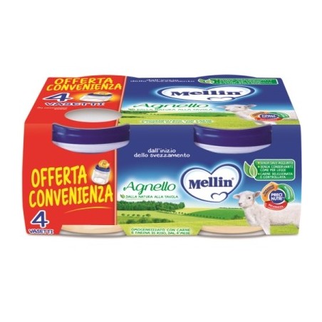 MELLIN OMOGENEIZZATO AGNELLO 4 PEZZI X 80 G