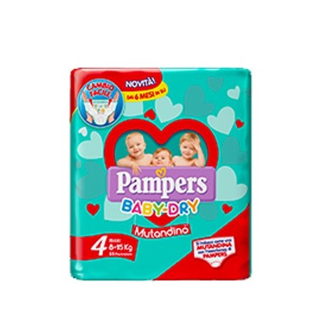 PAMPERS BABY DRY MUTANDINO SM TAGLIA 4 MAXI SMALL PACK 16 PEZZI