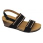 MICHELLE SANDAL MICROFIBRE+STUDS W NERO 39