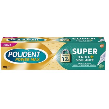 POLIDENT SUPER TENUTA+SIGILLANTE MENTA DELICATA ADESIVO PROTESI DENTALE 40 G